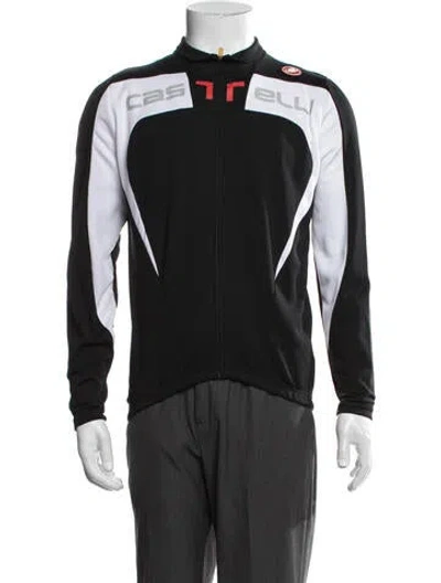 Pre-owned Castelli Colorblock Pattern Performance Jacket In Black