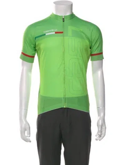 Pre-owned Castelli Graphic Print Short Sleeve Shirt In Green