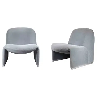Pre-owned Castelli Pair Of Alky Armchairs By Giancarlo Piretti For , Italy, 1972 In Gray