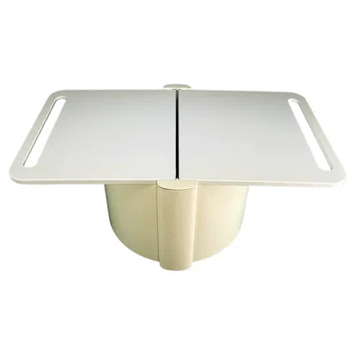 Pre-owned Castelli Space Age Bar Cart Trolley Cream Table By Livia  For Fain Italy, 1970s In White