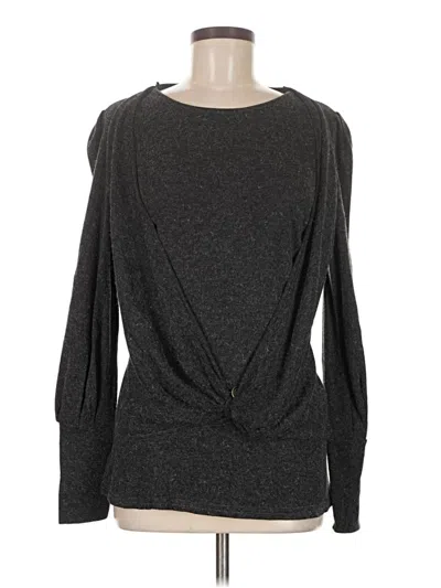 Pre-owned Casting Long Sleeve Top Gray Boatneck Tops
