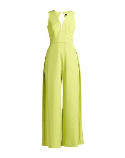 Casting Woman Jumpsuit Lime Green Size 12 Polyester, Elastane
