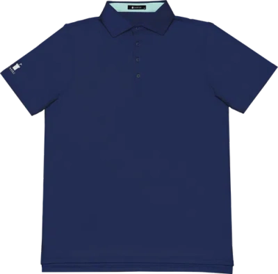 Castle Golf Performance Brushed Polo Shirt In Blue