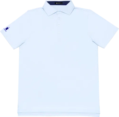 Castle Golf Performance Brushed Polo Shirt In Blue