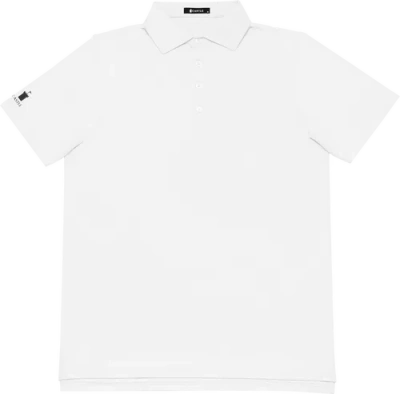 Castle Golf Performance Brushed Polo Shirt In White