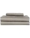 Castle Hill London 410 Thread Count Solid Sateen 4pc Sheet Set In Gray