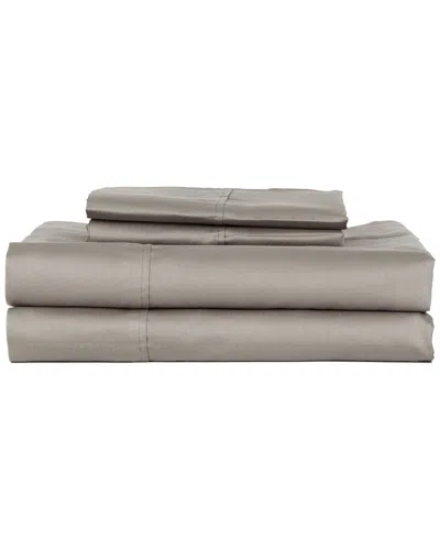 CASTLE HILL LONDON 410 THREAD COUNT SOLID SATEEN 4PC SHEET SET