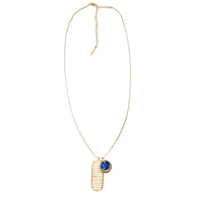 Castlecliff Hilton Pendant In Sea / Brass