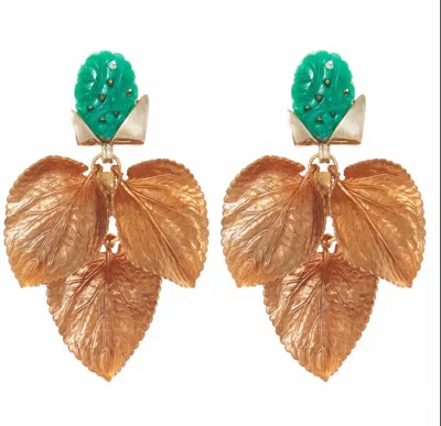 Castlecliff Women's Arbor Earring In Pine In Gold