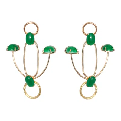 Castlecliff Women's Gold / Black Ellia Earring In Multi