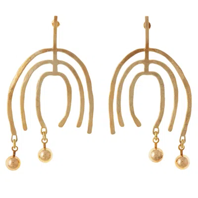 Castlecliff Women's Gold Bridge Earring
