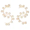 Castlecliff Women's Gold Crest Earrings – Sculptural Recycled Brass Earrings Inspired By Ocean Waves