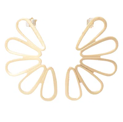 Castlecliff Women's Gold Floralique Earring