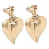 Castlecliff Women's Gold Heartstring Earring In Gold