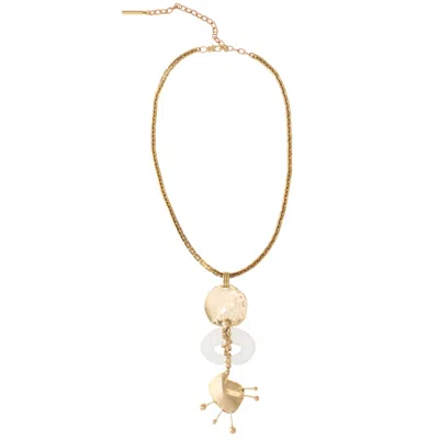 Castlecliff Women's Gold Maya Glass Pendant