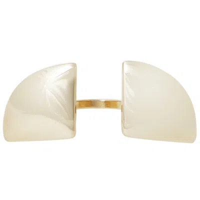 Castlecliff Women's Gold Quarter-sphere Ring