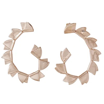 Castlecliff Women's Gold Seismic Earring