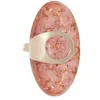 Castlecliff Women's Gold Shadow Ring In Blush In Gold