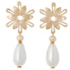 Castlecliff Women's Gold / White Seaside Earring In Multi