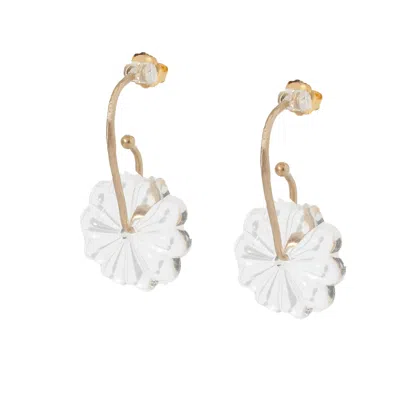 Castlecliff Women's Neutrals / Gold Glass Bloom Earring