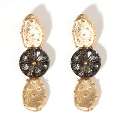 Castlecliff Women's Neutrals / Gold Opuntia Earring Petite