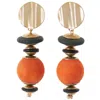 Castlecliff Women's Orange Cora Earring In Orange