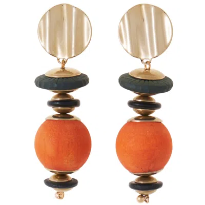 Castlecliff Women's Orange Cora Earring