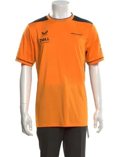 Pre-owned Castore Graphic Print Crew Neck T-shirt In Orange