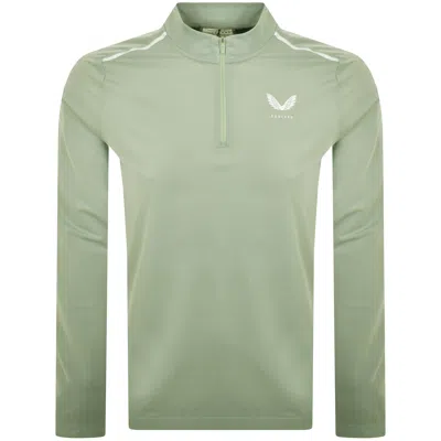 Castore Lightweight Quarter Zip Sweatshirt Green