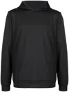 Castore Logo-print Long-sleeve Hoodie In Black