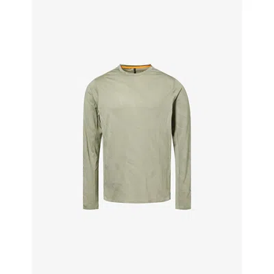 Castore Mens Thyme Zone Training Lvs Long-sleeve Woven Top In Green