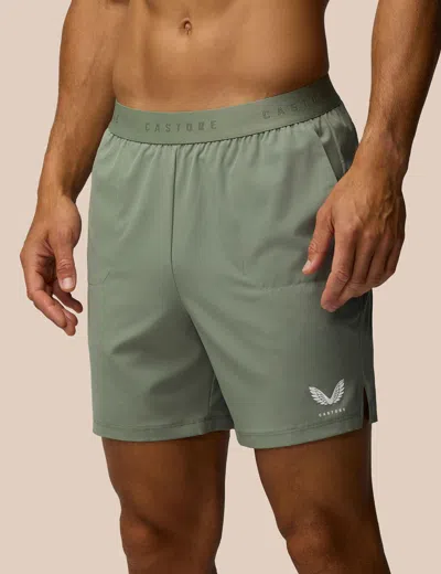 Castore Women's 7” Sports Branded Elastic Shorts In Green