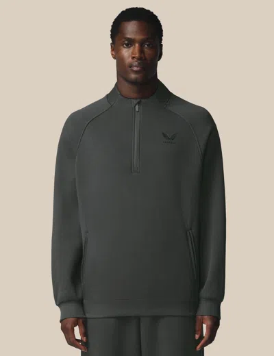 Castore Women's Adapt Cotton Fleece Quarter Zip Sweatshirt In Gray