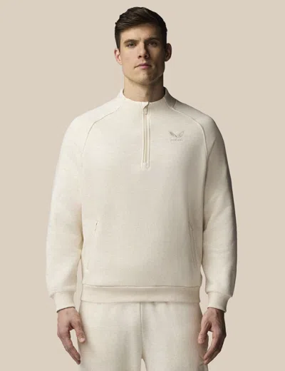 Castore Women's Adapt Cotton Fleece Quarter Zip Sweatshirt In White