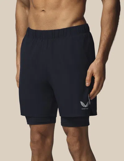 Castore Women's Apex 2-in-1 Woven Shorts In Blue