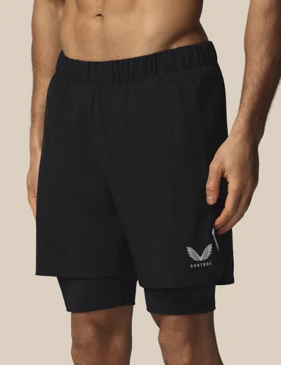 Castore Women's Apex 2-in-1 Woven Shorts In Black