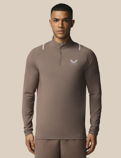 Castore Women's Apex Training 1/4 Zip Top In Brown