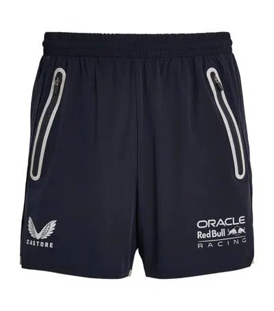 Castore X Oracle Red Bull Logo Active Shorts In Navy