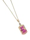 Castro Smith 9kt Yellow Gold Rabbit Sapphire Necklace In Gold
