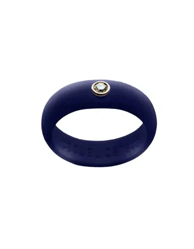 Casual Carats Silicone Band Set With 0.07ct Diamond In Midnight Blue