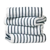 Casual Comfort 4-pack Cabana Stripe Beach Pool Towels - 100% Absorbent Cotton In Blue