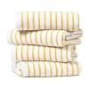 Casual Comfort 4-pack Cabana Stripe Beach Pool Towels - 100% Absorbent Cotton In Yellow
