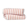 Casual Comfort Cabana Stripe 2 Pack Beach Towel In Orange