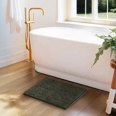 Casual Comfort Chenille Bath Rug In Green