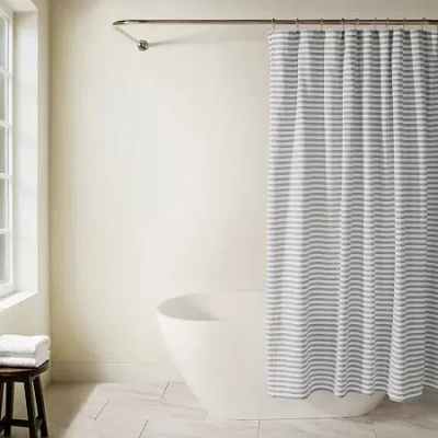 Casual Comfort Cotton Blend Printed Shower Curtain In Gray