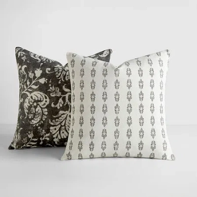 Casual Comfort Distressed Floral 2pk 2-pc. Square Throw Pillow In Multi