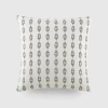 Casual Comfort Folk Leaves Cotton Square Throw Pillow In Gray
