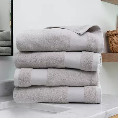 Casual Comfort Hotel-quality 4 Piece Bath Towel Set - 100% Cotton In Gray