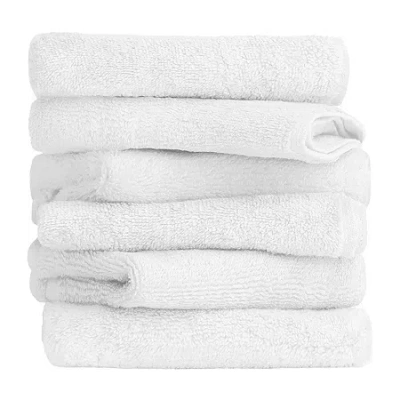 Casual Comfort Hotel-quality 6 Piece Washclothâ Towel Sets - 100% Cotton In White