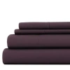 Casual Comfort Premium Ultra Soft Microfiber Wrinkle Free 4 Piece Sheet Set Or 2 Piece Pillowcases In Purple